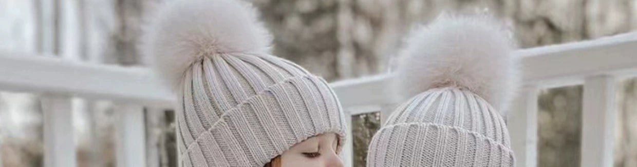 Baby Cream Hat Fashion Winter Pompom Hat