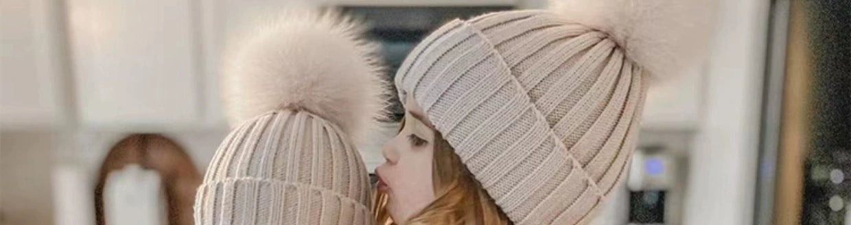 Baby Cream Hat Fashion Winter Pompom Hat