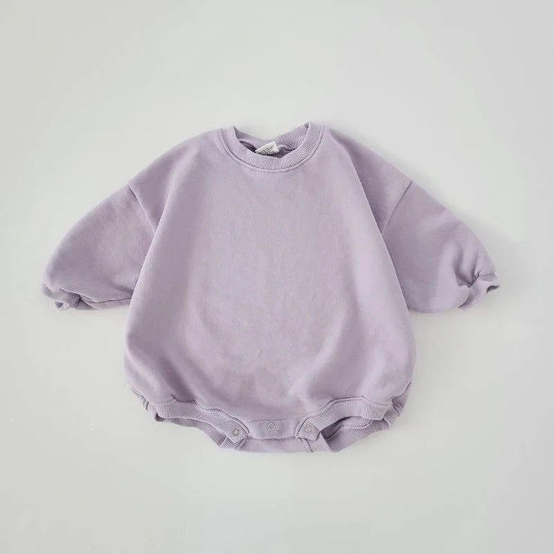 Baby Neutral Color Sweatshirt Bodysuit Long-Sleeve Onesie Sweaters