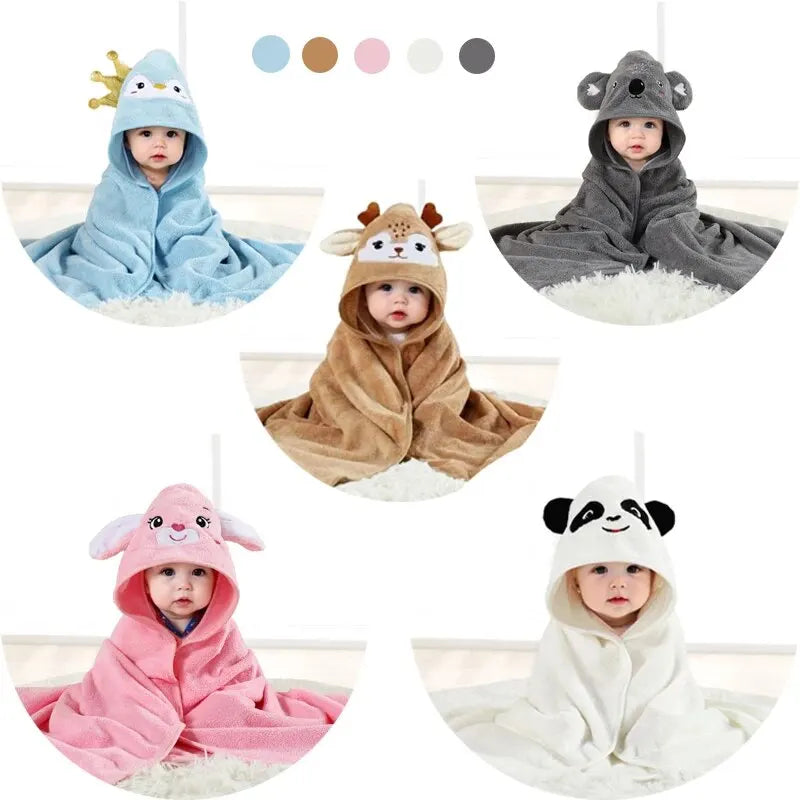 Baby Moose and More Animal Hooded Towel Bathrobe