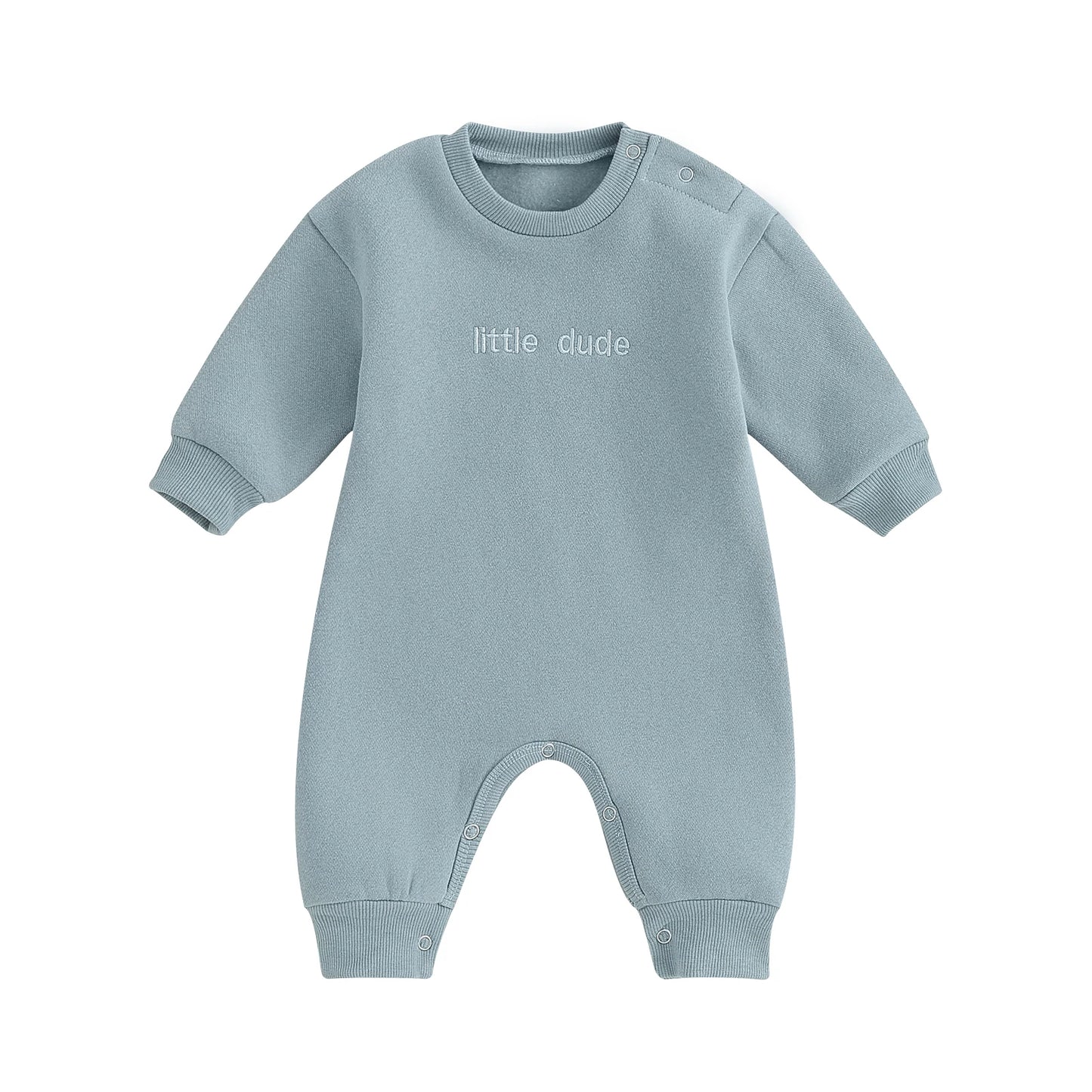 Baby Boy Winter "Little Dude" Romper