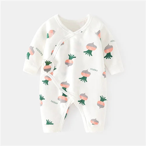 Baby Ribbed Long-Sleeve Cotton Romper