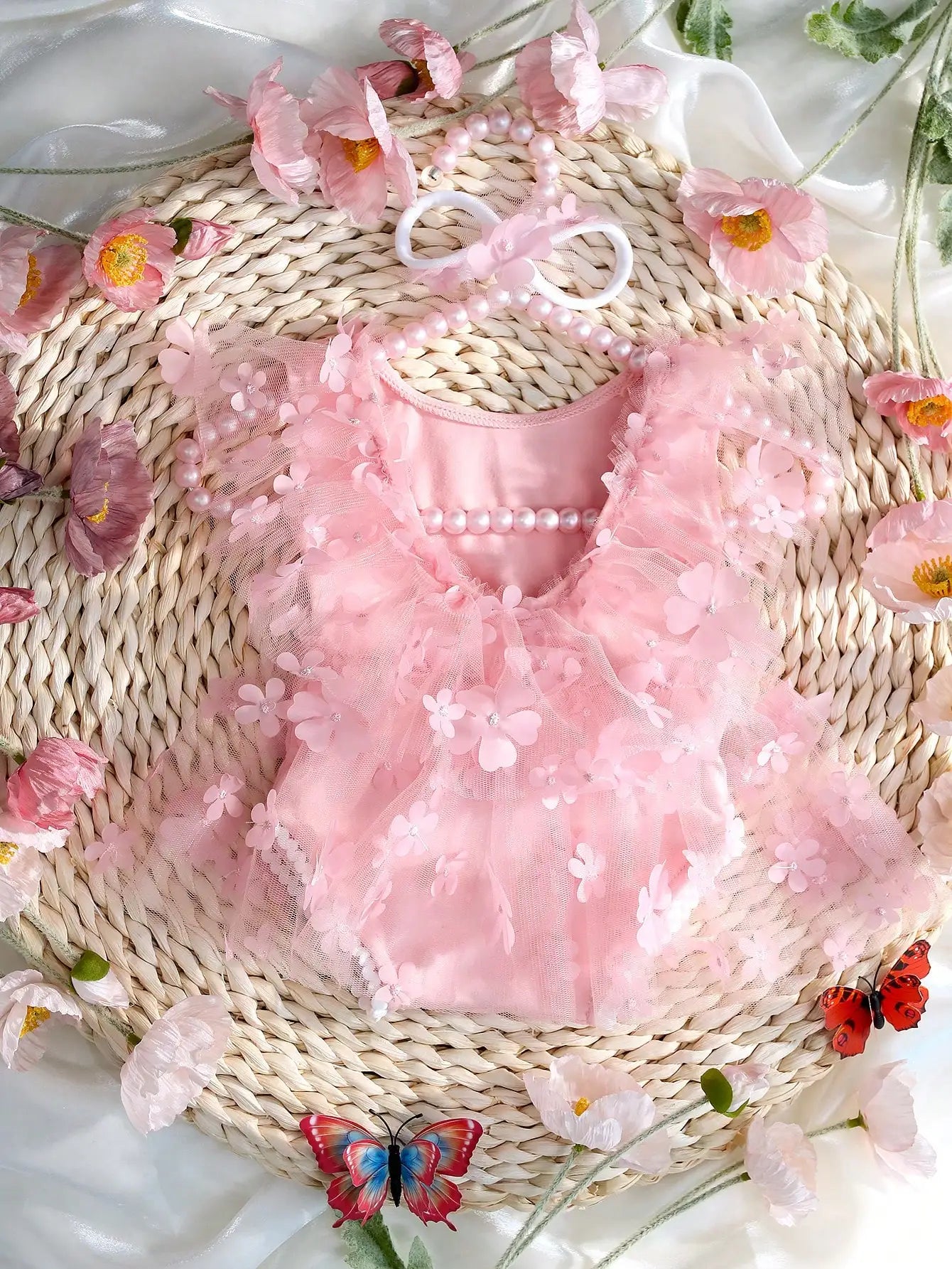 Newborn Floral Dress Photoshoot Outfit Set