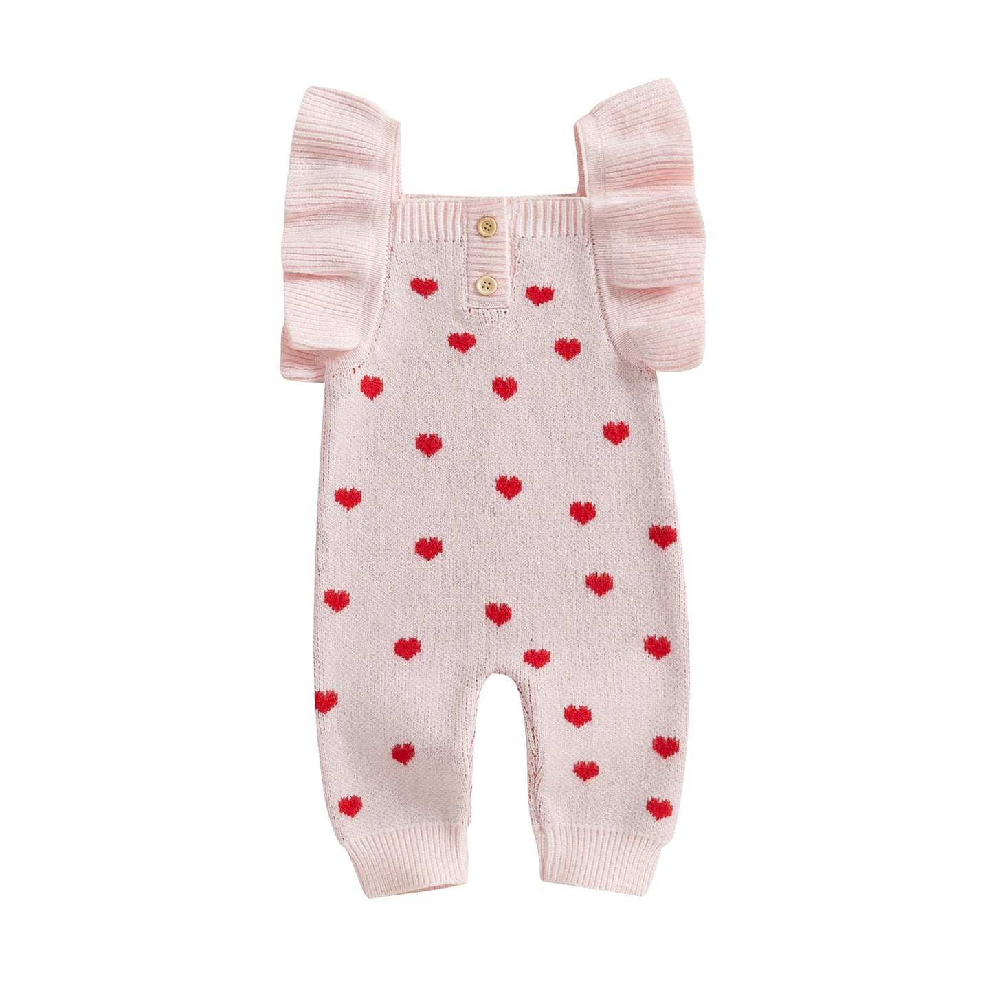 Baby Valentine Sweet Ruffle Romper