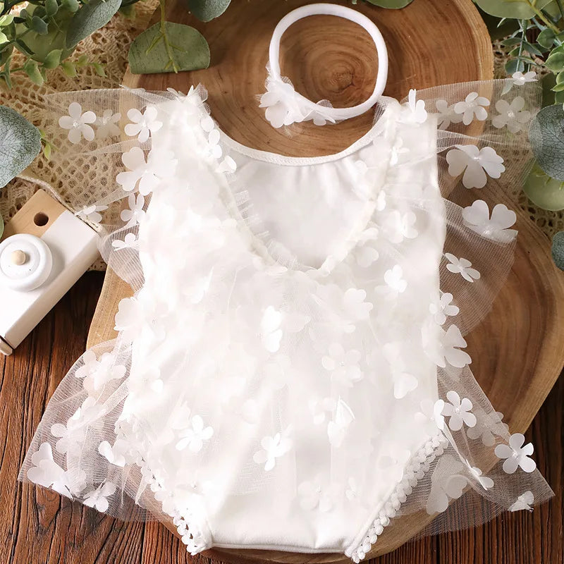 Newborn Floral Dress Photoshoot Outfit Set