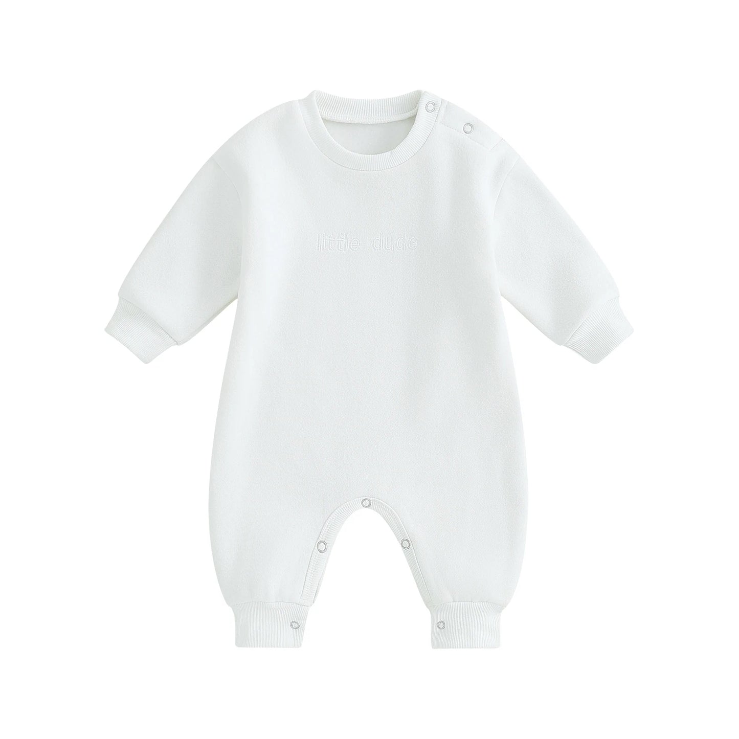 Baby Boy Winter "Little Dude" Romper