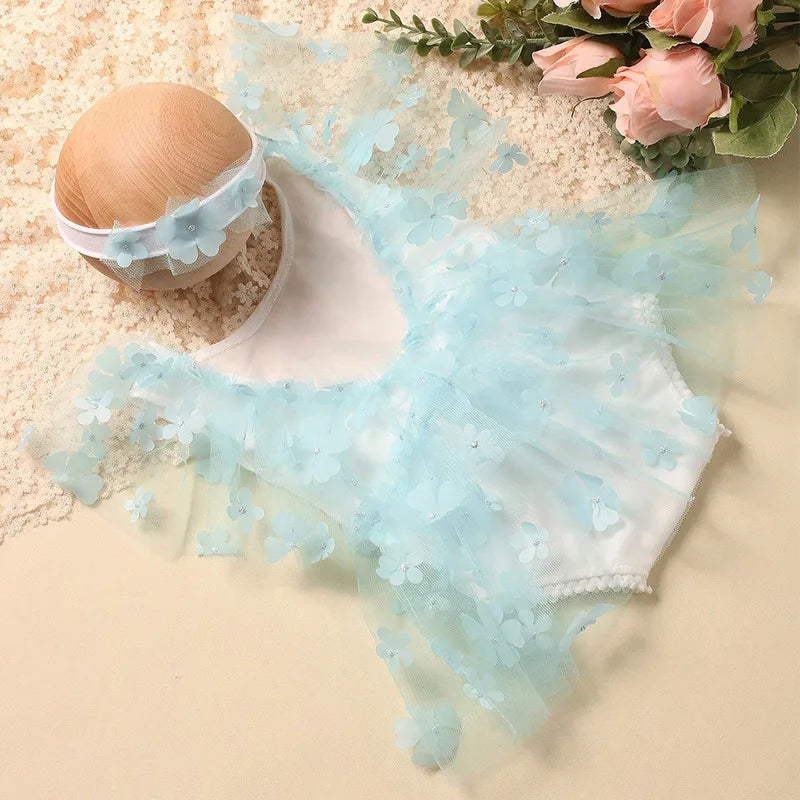 Newborn Floral Dress Photoshoot Outfit Set