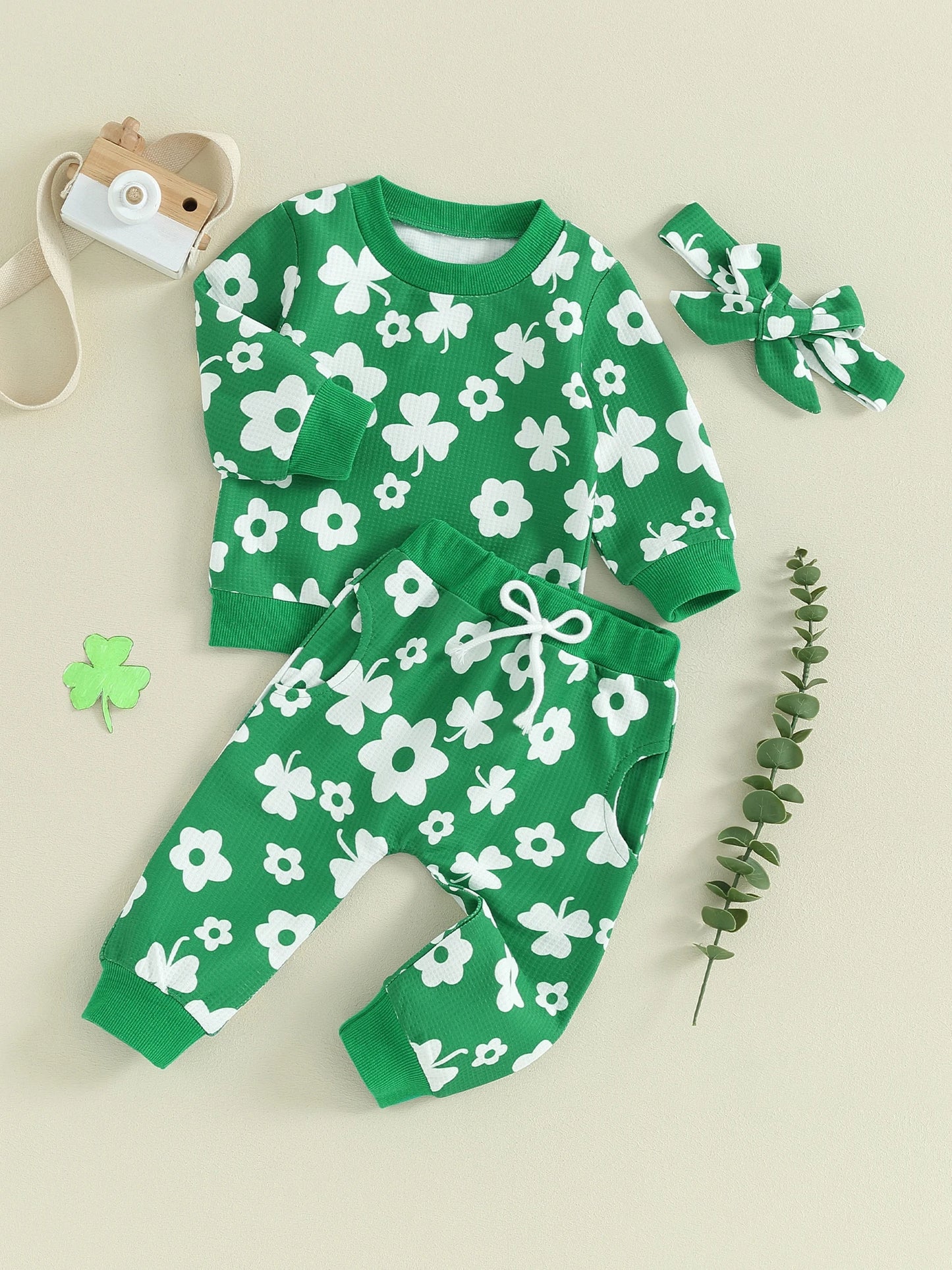 Baby 2-Piece Sweats in Floral Clover