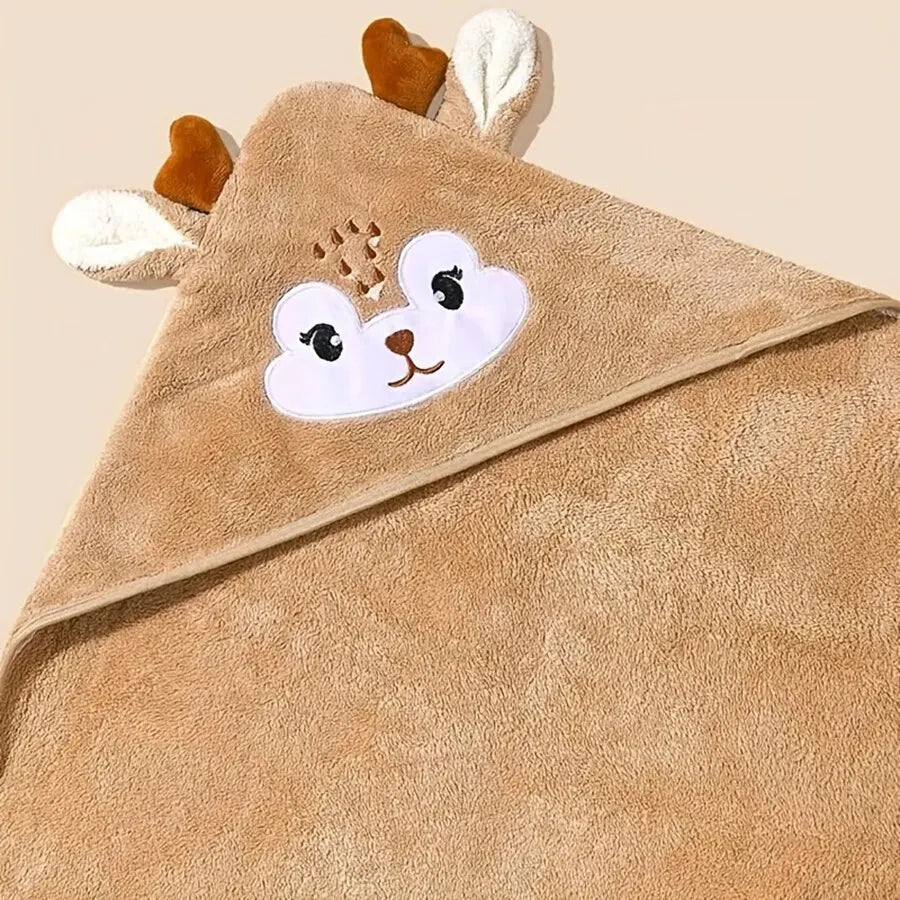 Baby Moose and More Animal Hooded Towel Bathrobe