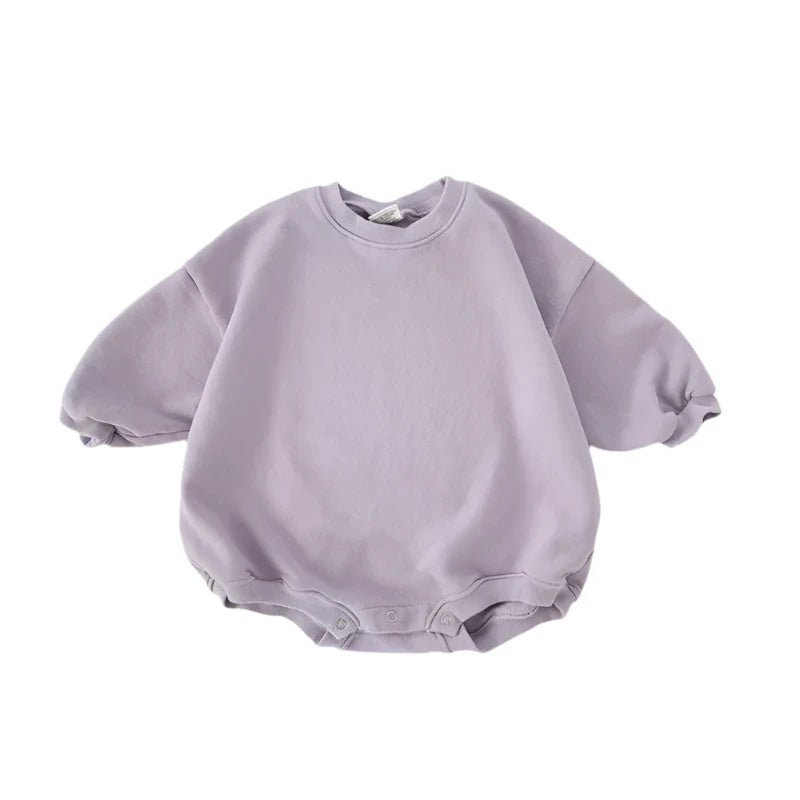 Baby Neutral Color Sweatshirt Bodysuit Long-Sleeve Onesie Sweaters