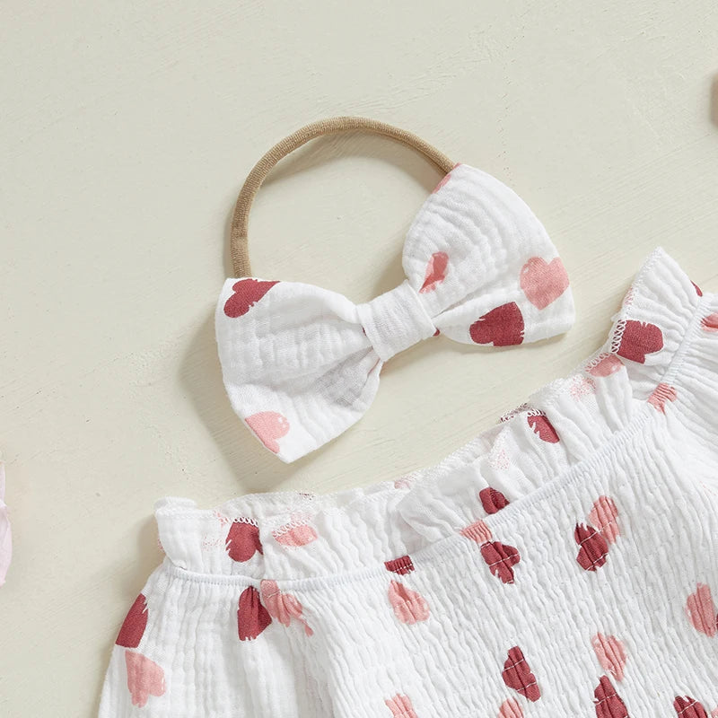 Baby Valentine Off-Shoulder Heart Bodysuit