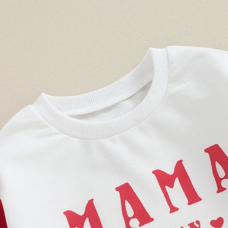 Baby Valentine Sweatshirt Bodysuit "Mama is my Valentine"