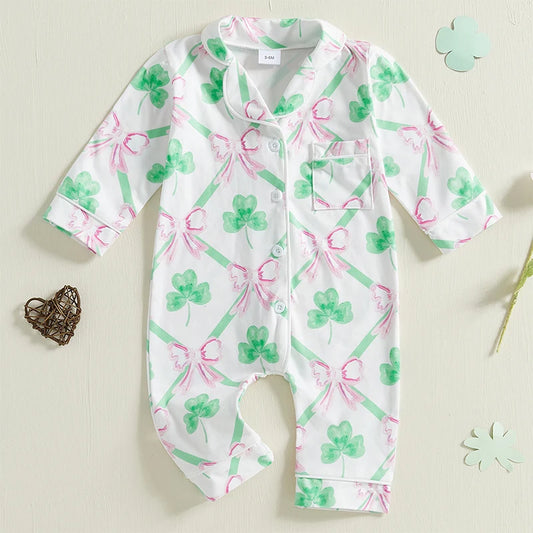 Baby Pajamas in Vintage Little Charm and Bows