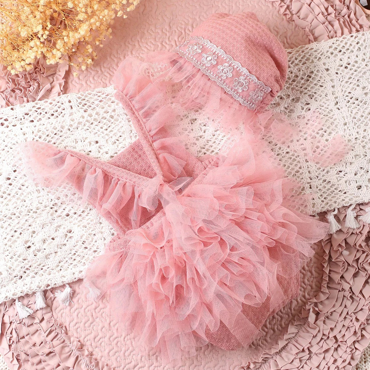 Newborn Ruffle Romper Photoshoot Outfit Set