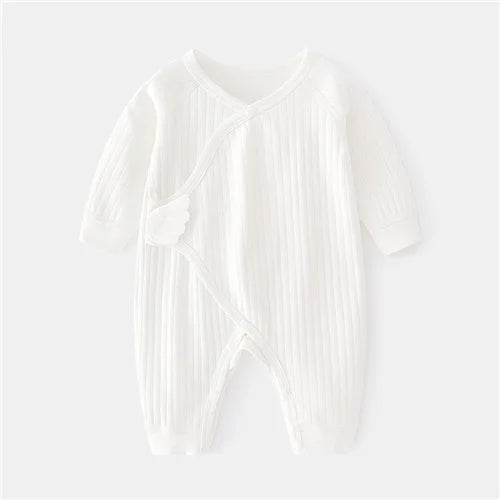 Baby Ribbed Long-Sleeve Cotton Romper