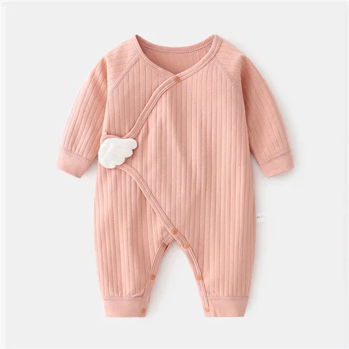 Baby Ribbed Long-Sleeve Cotton Romper