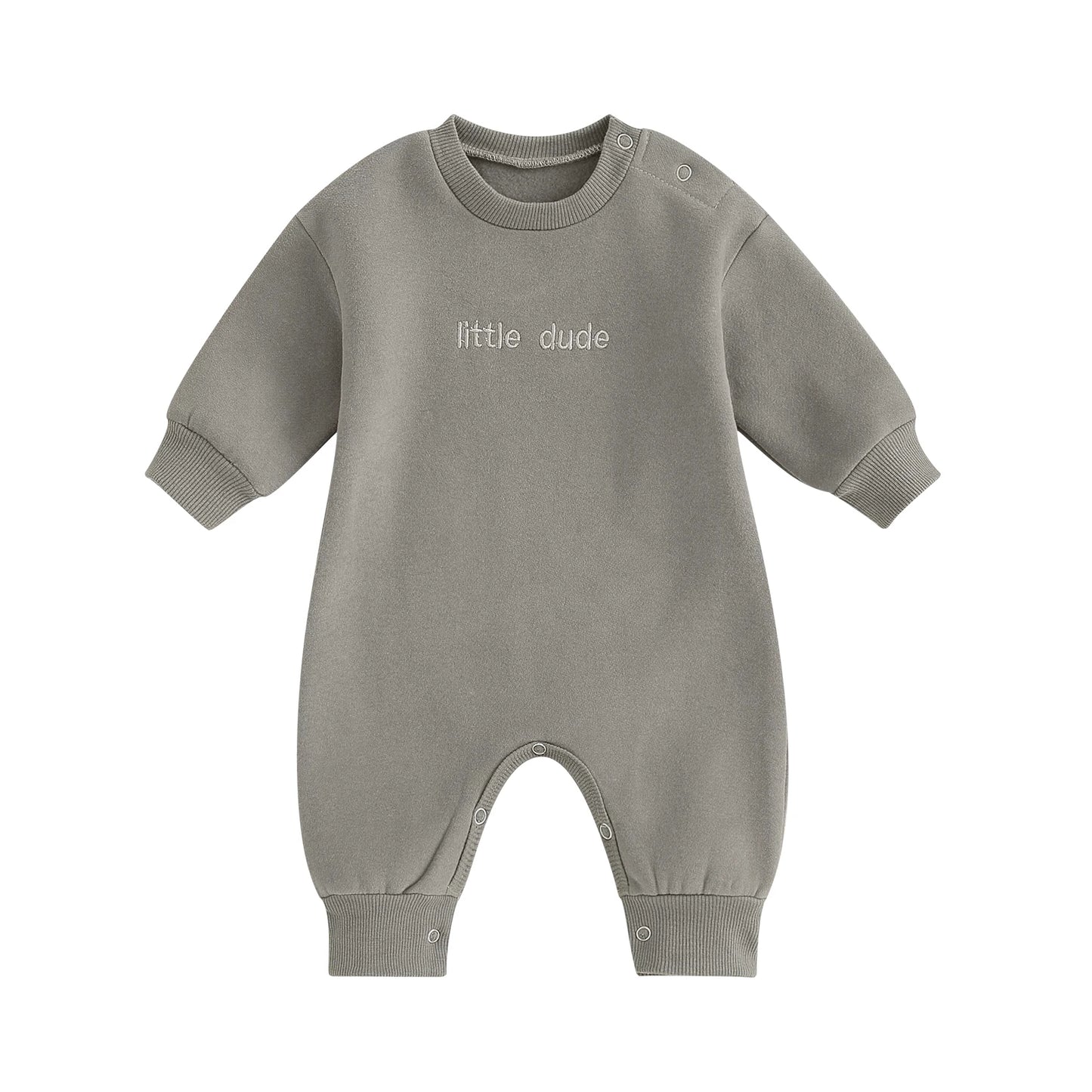 Baby Boy Winter "Little Dude" Romper