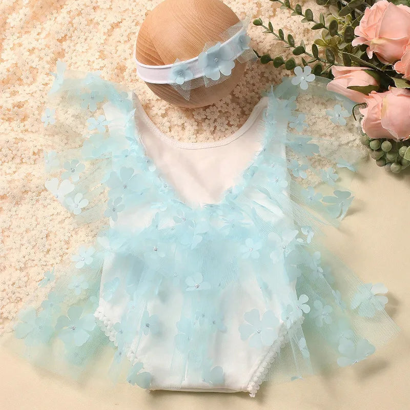 Newborn Floral Dress Photoshoot Outfit Set