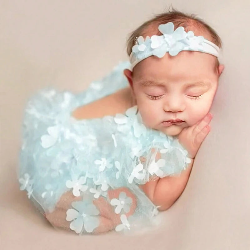 Newborn Floral Dress Photoshoot Outfit Set