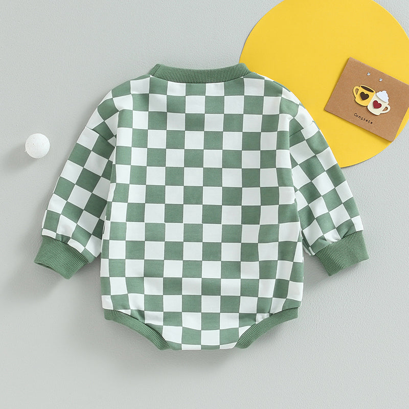 Baby Checkerboard Sweatshirt Bodysuit