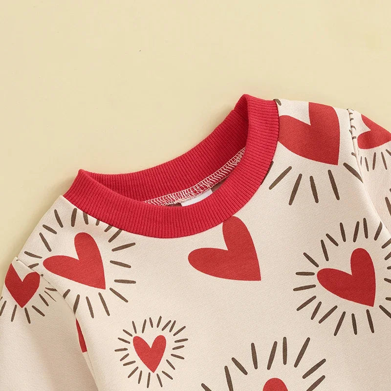 Baby Valentine Red Heart Casual Romper