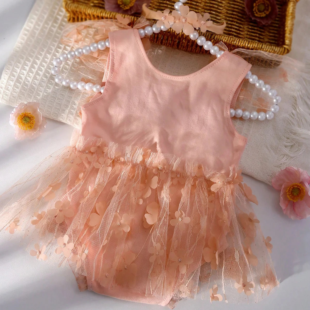 Newborn Floral Dress Photoshoot Outfit Set