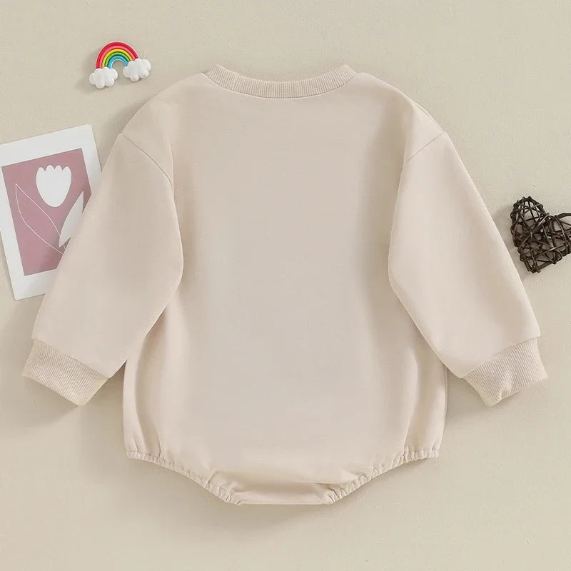 Baby Valentine Sweatshirt Bodysuit "Thick Thighs Cupid Vibes"