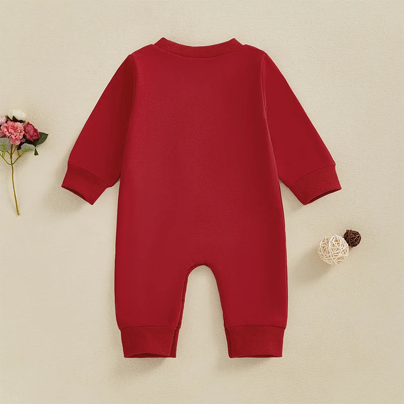 Baby Valentine Red Love Romper "Mama's Little Love"