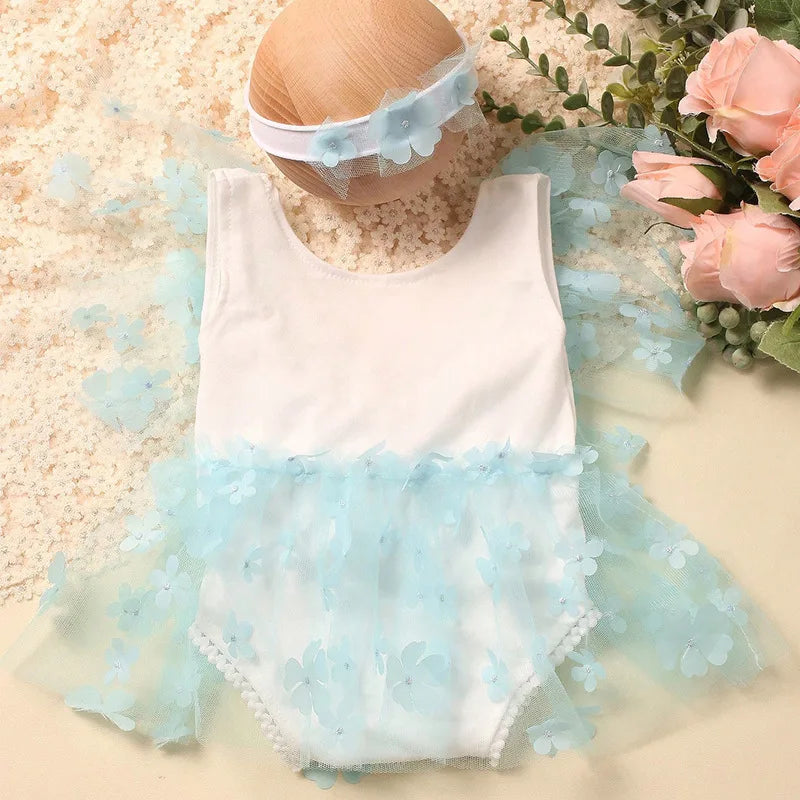 Newborn Floral Dress Photoshoot Outfit Set