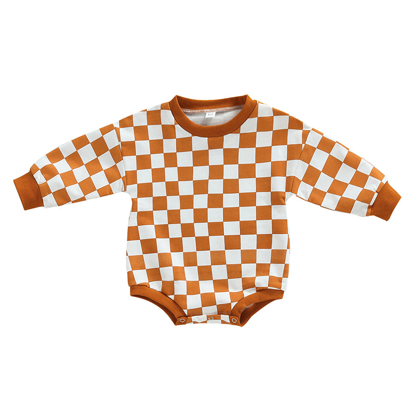 Baby Checkerboard Sweatshirt Bodysuit