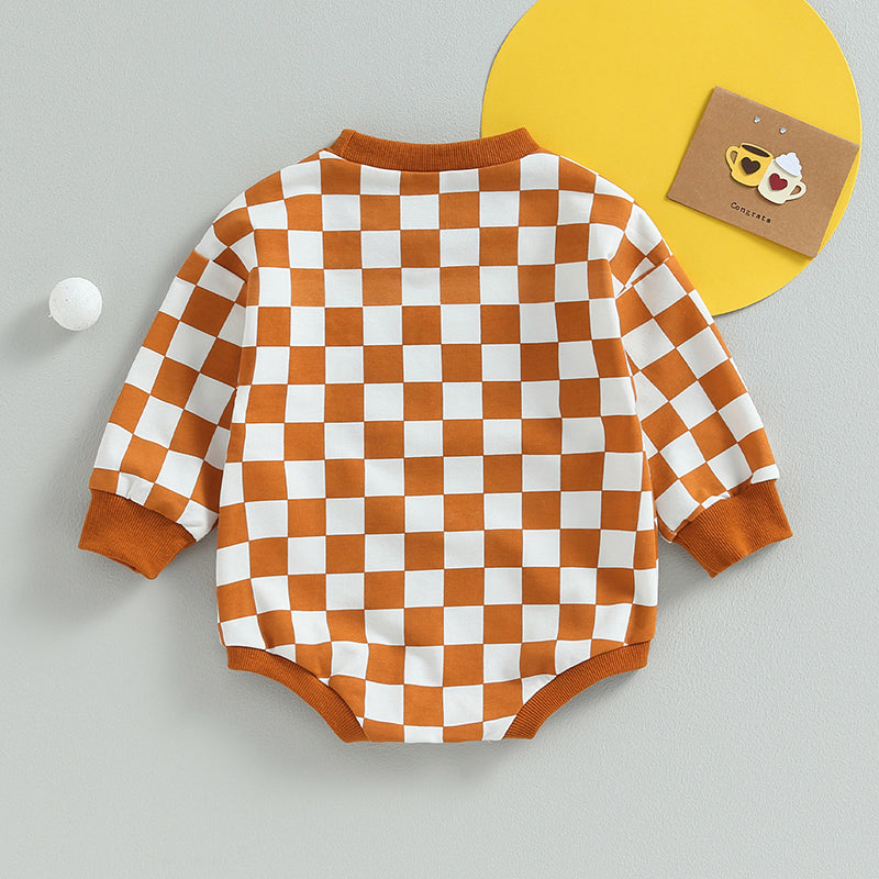 Baby Checkerboard Sweatshirt Bodysuit