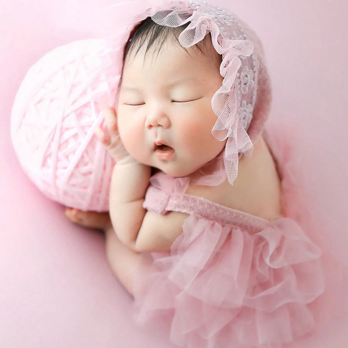 Newborn Ruffle Romper Photoshoot Outfit Set