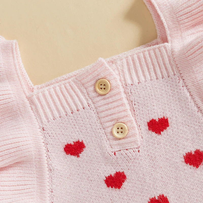 Baby Valentine Sweet Ruffle Romper