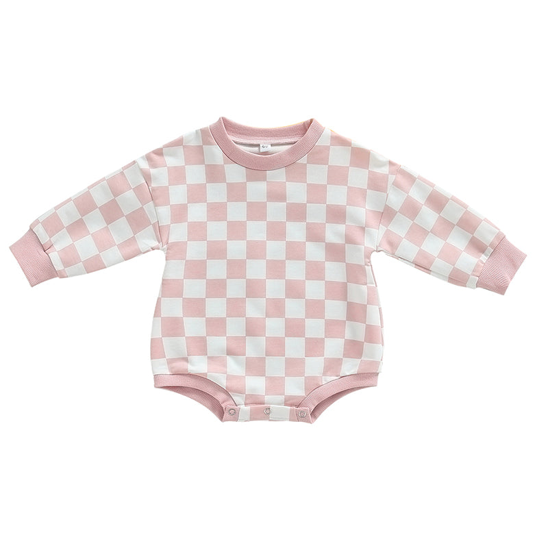 Baby Checkerboard Sweatshirt Bodysuit