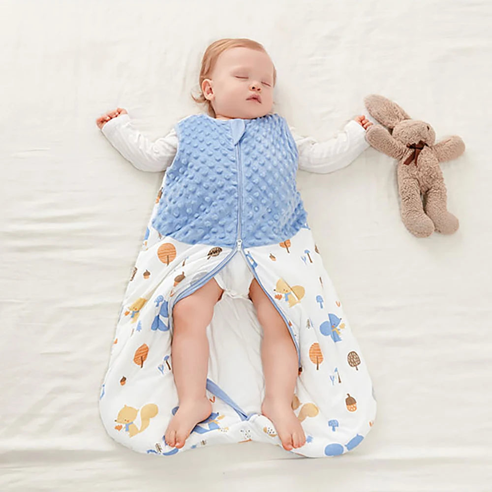 Baby Minky Dot Sleep Sack with 2-Way Zipper in Seashell