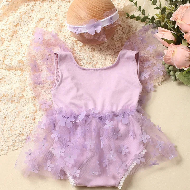 Newborn Floral Dress Photoshoot Outfit Set