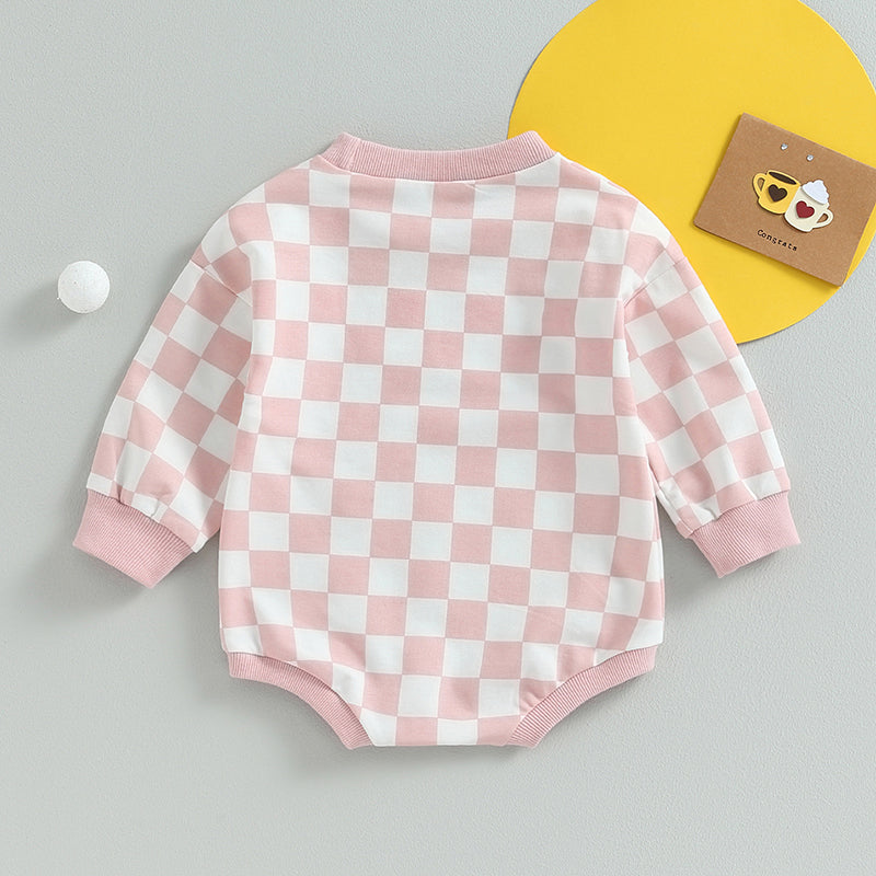 Baby Checkerboard Sweatshirt Bodysuit