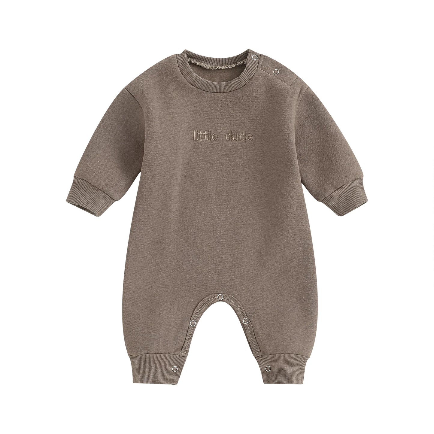 Baby Boy Winter "Little Dude" Romper