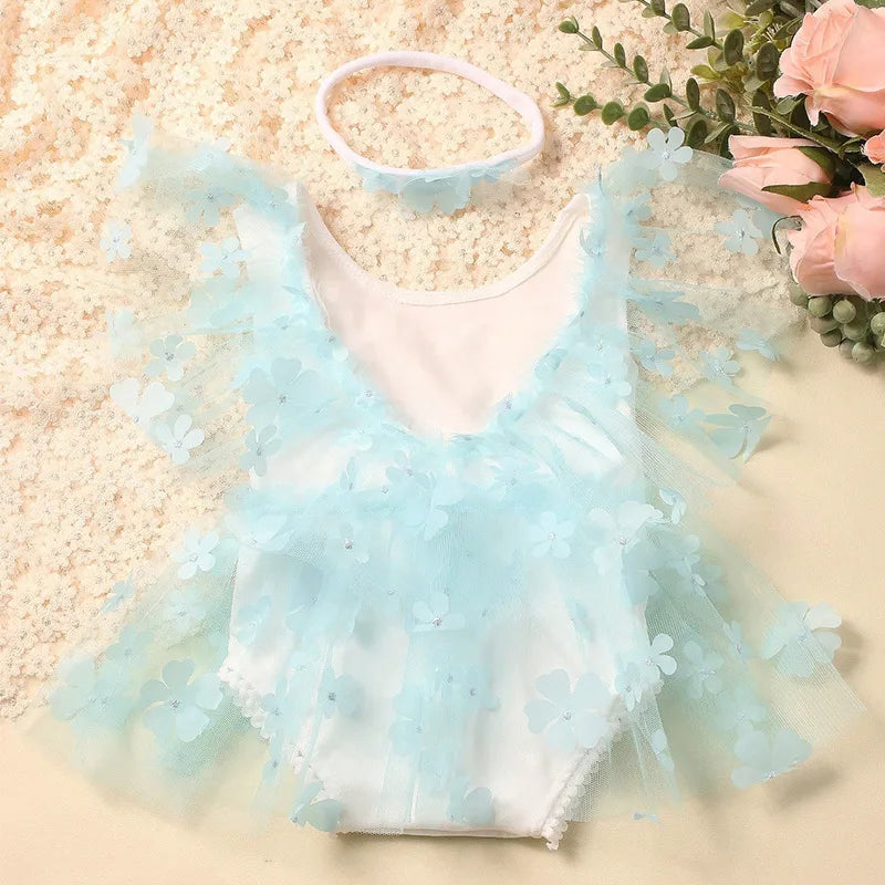 Newborn Floral Dress Photoshoot Outfit Set