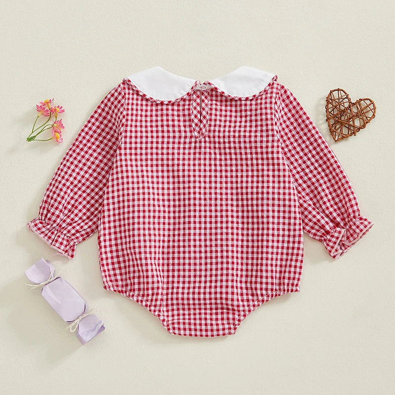 Baby Valentine Embroidery Love Bodysuit