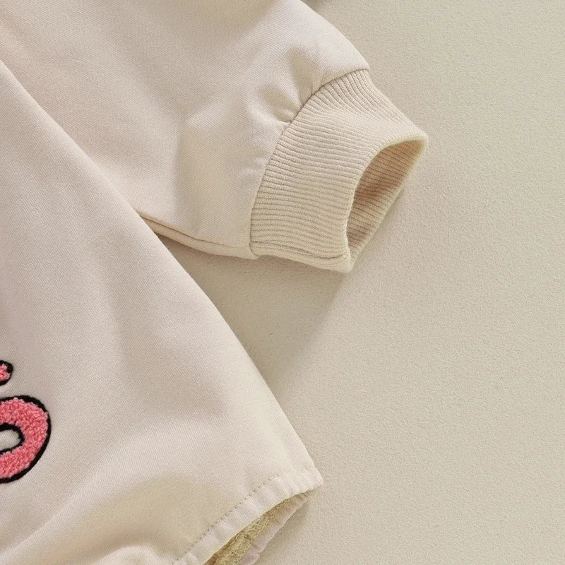 Baby Valentine Sweatshirt Bodysuit "Thick Thighs Cupid Vibes"