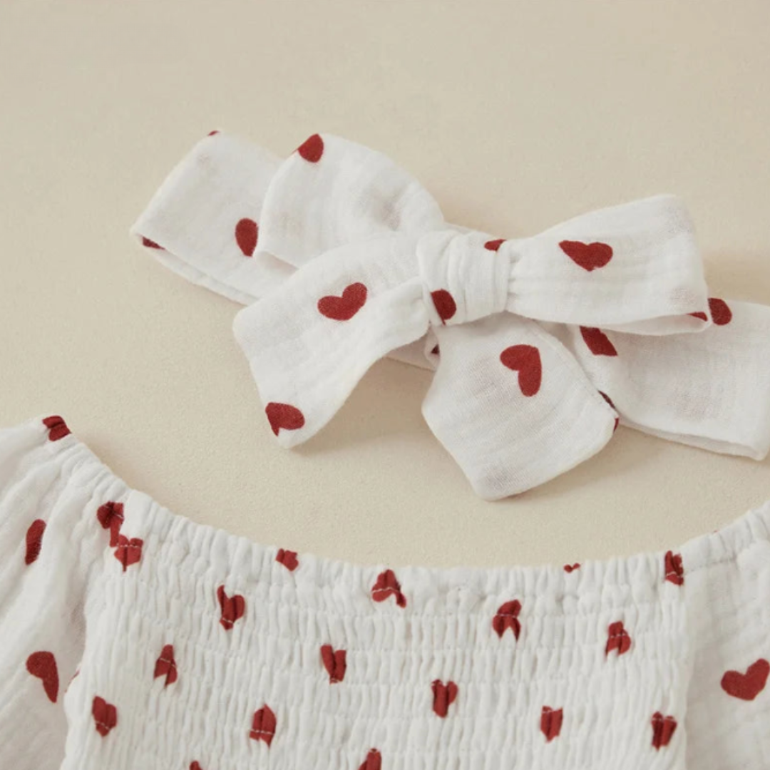 Baby Sweetheart Red and White Onesie Bodysuit