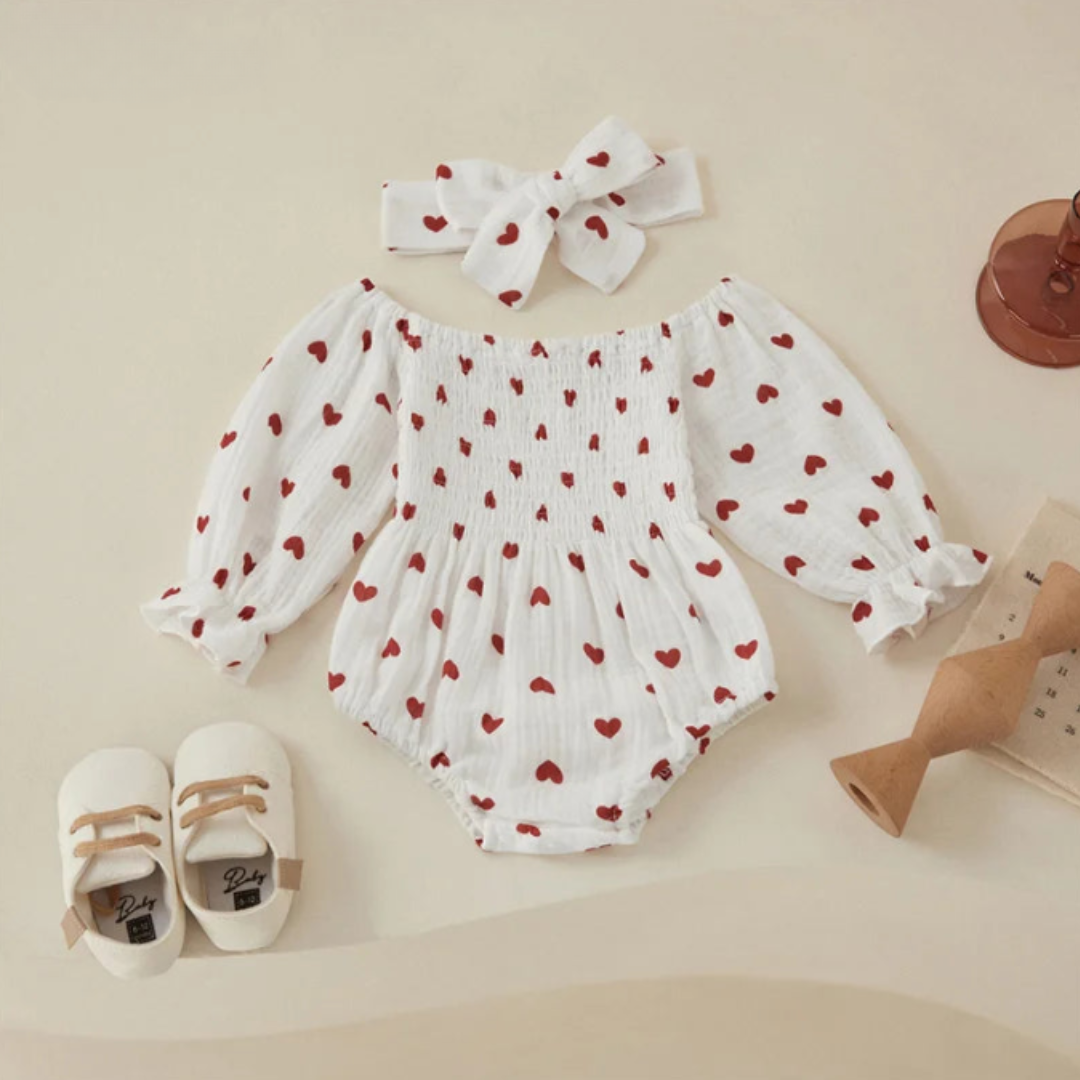 Baby Sweetheart Red and White Onesie Bodysuit